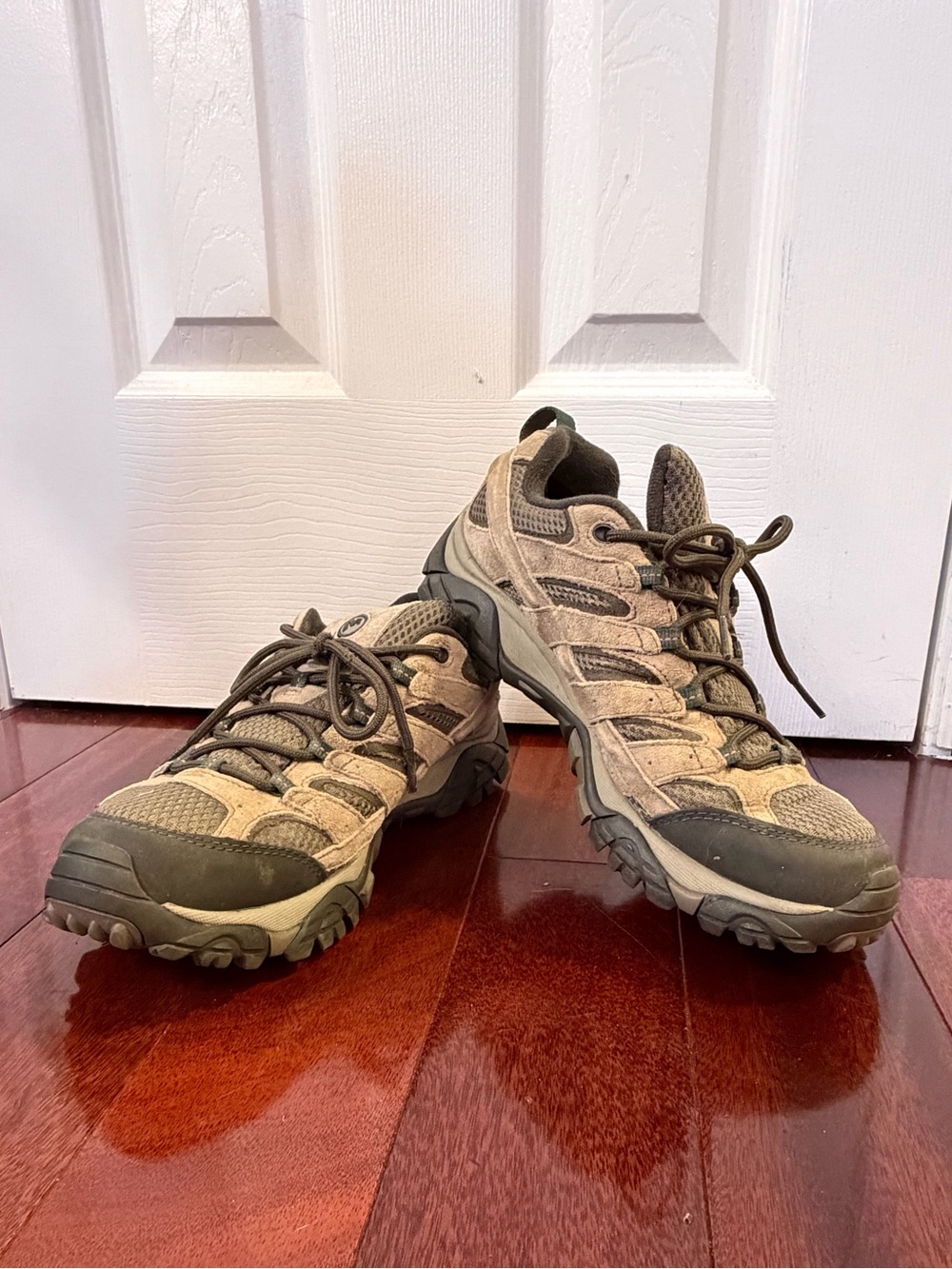 Merrell Men’s 8.5 Hiking Trail Shoes Brown Tan Vibram Outdoor Sneakers - Picture 8 of 9